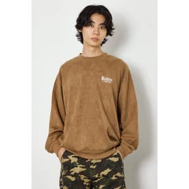 ポンチスエードバックロゴスウェット BRN