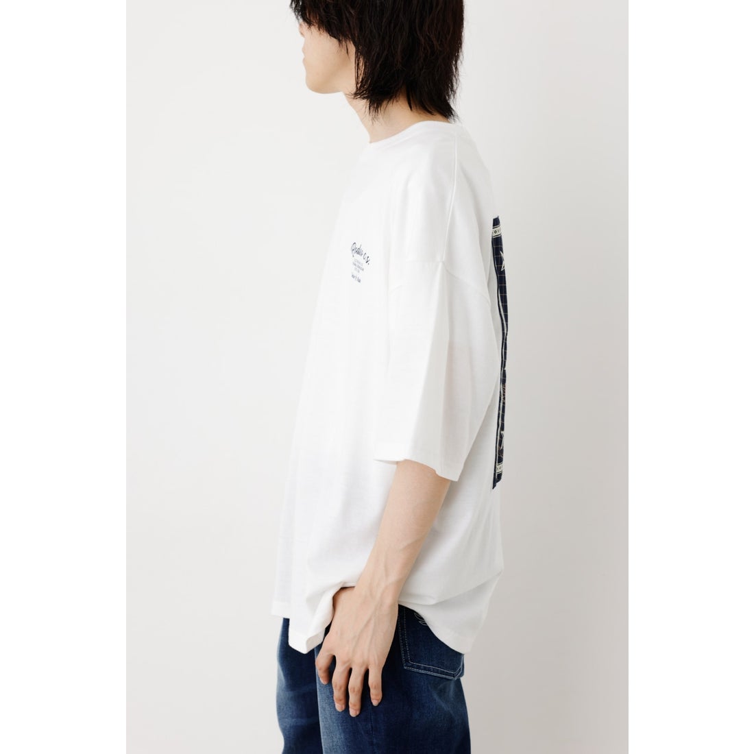 RODEO CROWNS WIDE BOWL メンズレトロバンダナパッチTシャツ L/BLU1