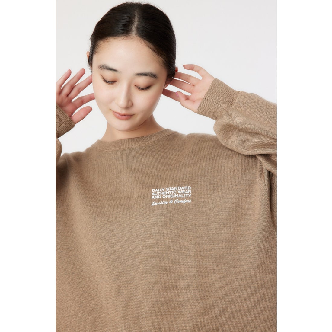 RODEO CROWNS WIDE BOWL SIGNS ダブルジャガードニットワンピース BEG 