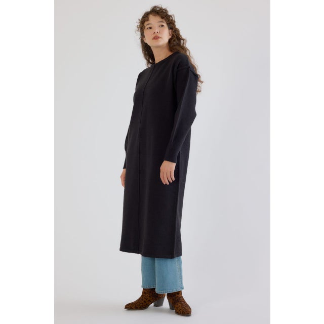 2WAYニットロングワンピース BLK
