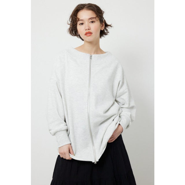 2WAYオフショルダージップトップス L/T.GRY1