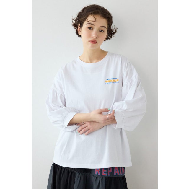 Various バルーンスリーブTシャツ O/WHT1