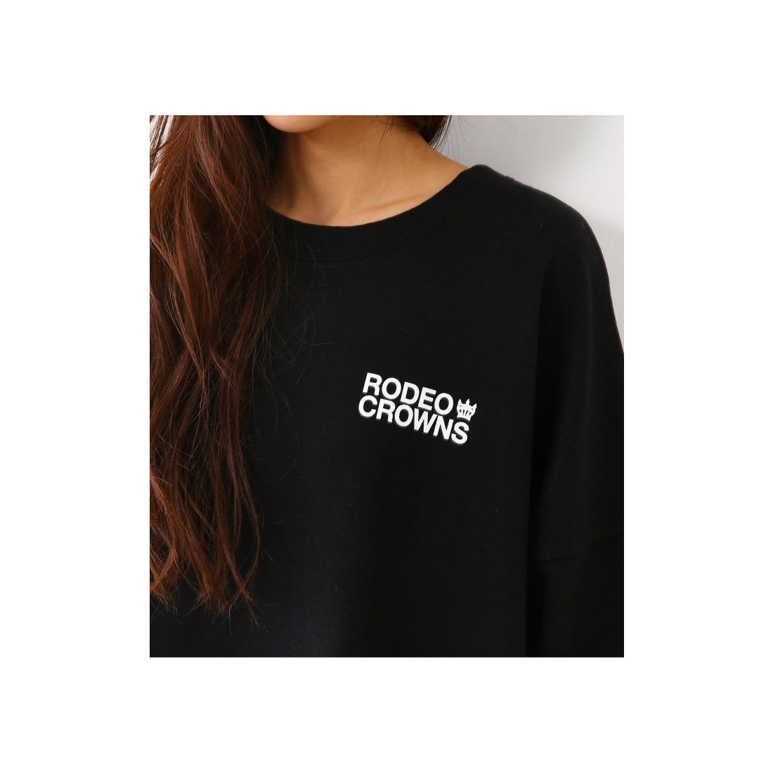 RODEO CROWNS WIDE BOWL バックパッチロゴスウェットワンピース 