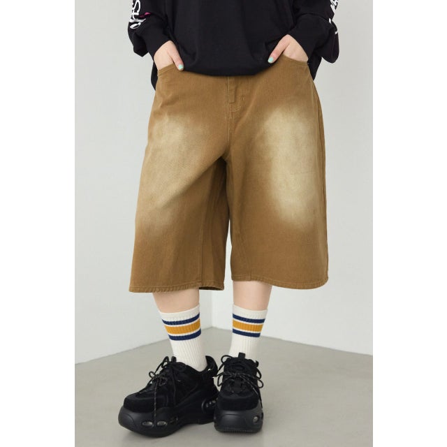 ＜WEB先行アイテム＞WIDE BERMUDA SHORTS BRN