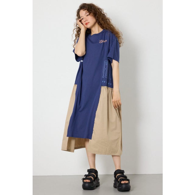 ドッキングカットワンピース NVY