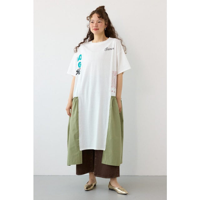 ドッキングカットワンピース O/WHT1