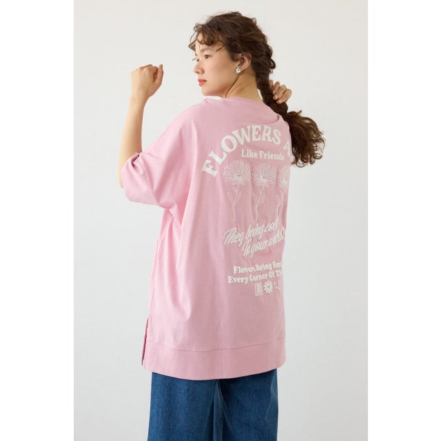EMBROIDERY FLOWERSワンピース L/PNK1