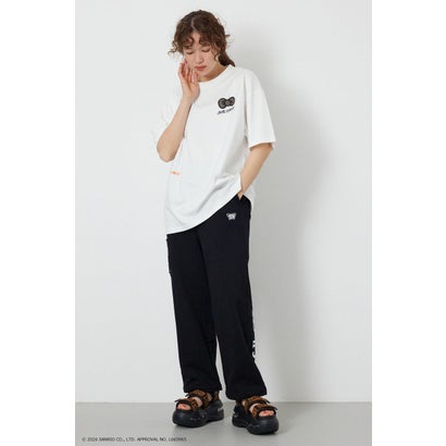 (HELLO KITTY) アップリケスウェットパンツ BLK｜詳細画像