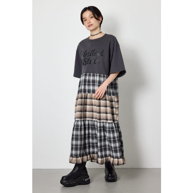 ドッキングティアードワンピース C.GRY
