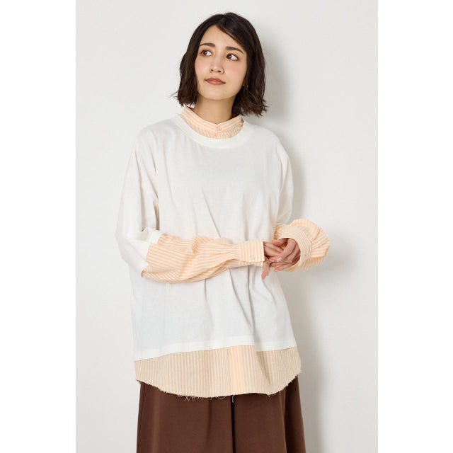 レイヤードビッグTシャツ O/WHT1
