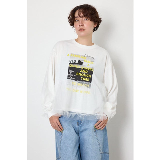 チュールドッキングトップス O/WHT1
