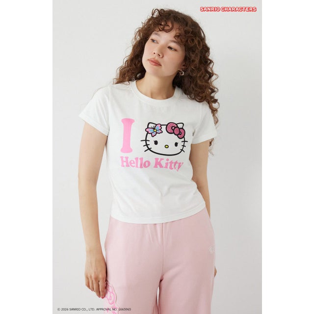 (HELLO KITTY) Face Tシャツ O/WHT1