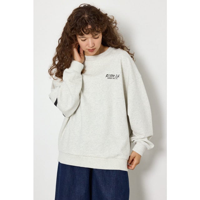 ベアデニムアップリケスウェットトップス L/T.GRY1