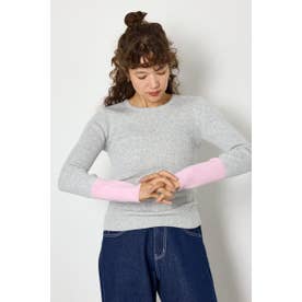 スリーブカラーニットトップス T.GRY