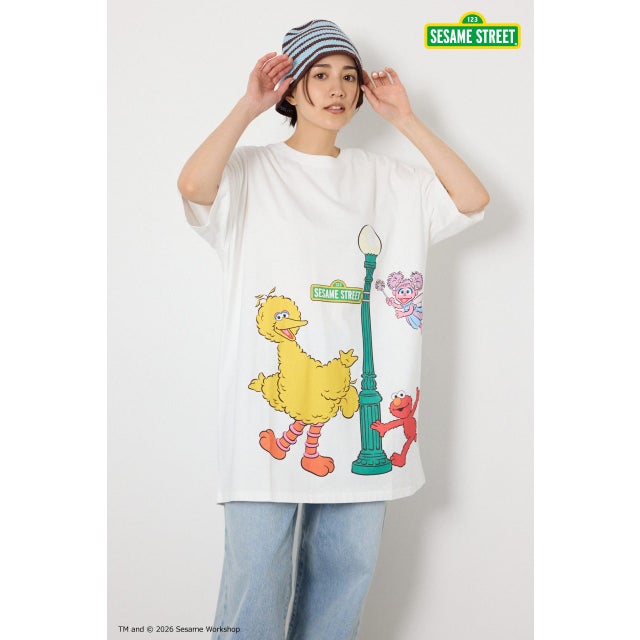 (SESAME STREET)Tワンピース O/WHT1