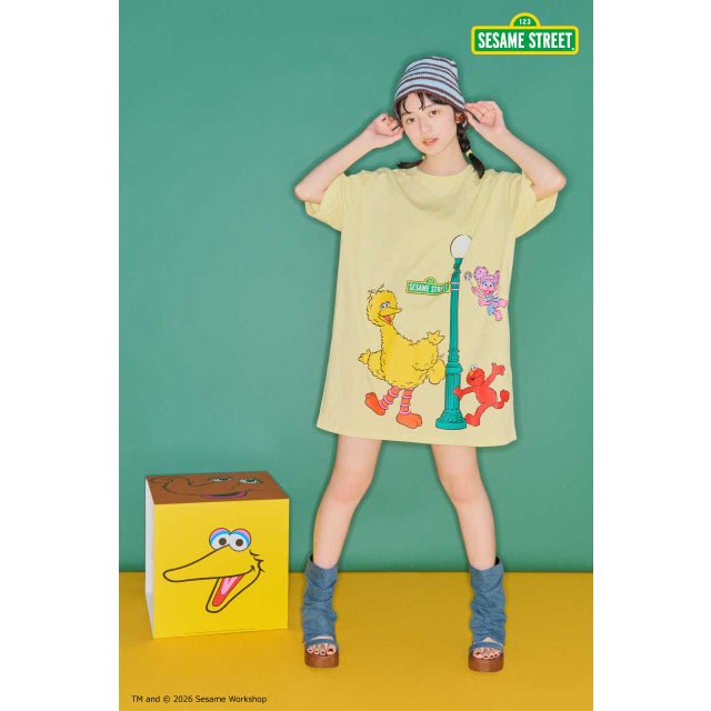 (SESAME STREET)Tワンピース L/YEL1