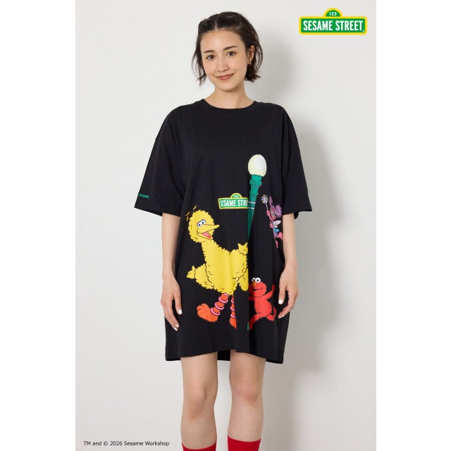 (SESAME STREET)Tワンピース BLK