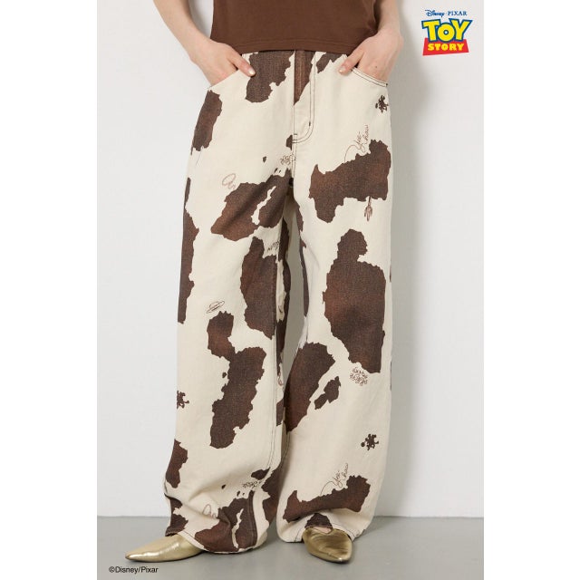 (TOY STORY)COW PATTERN パンツ 柄WHT5