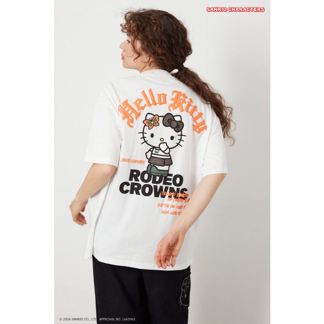 (サンリオキャラクターズ) パターンモチーフTシャツ O/WHT1
