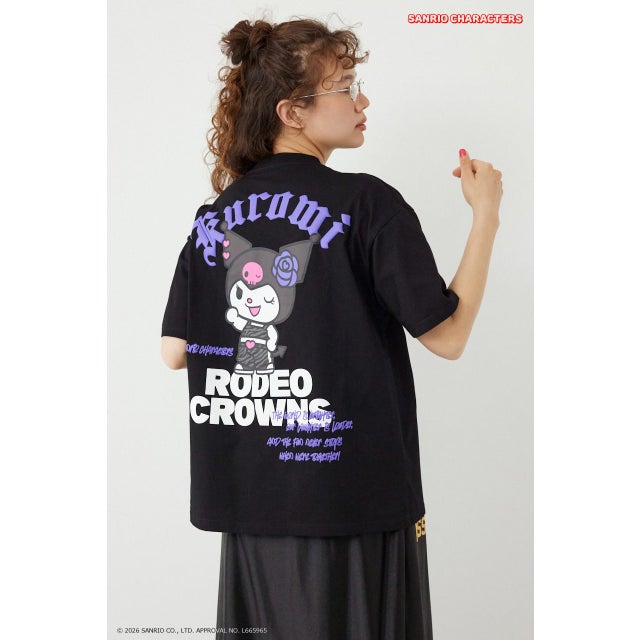 (サンリオキャラクターズ) パターンモチーフTシャツ BLK