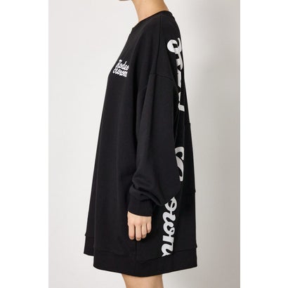 パイルスイッチスウェットワンピ BLK｜詳細画像