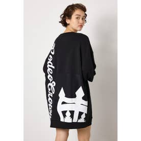 パイルスイッチスウェットワンピ BLK