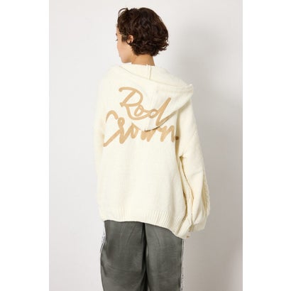 モールニットロゴトッパーカーディガン O/WHT1｜詳細画像