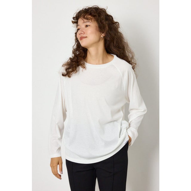 ラグランベーシックロンTEE WHT