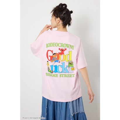 （UNISEX）(SESAMESTREET)GoodLuckTシャツ L/PNK1｜詳細画像