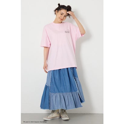 （UNISEX）(SESAMESTREET)GoodLuckTシャツ L/PNK1｜詳細画像