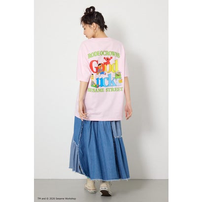 （UNISEX）(SESAMESTREET)GoodLuckTシャツ L/PNK1｜詳細画像