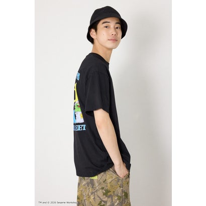 （UNISEX）(SESAMESTREET)GoodLuckTシャツ BLK｜詳細画像