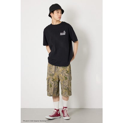 （UNISEX）(SESAMESTREET)GoodLuckTシャツ BLK｜詳細画像