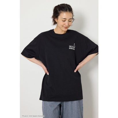 （UNISEX）(SESAMESTREET)GoodLuckTシャツ BLK｜詳細画像