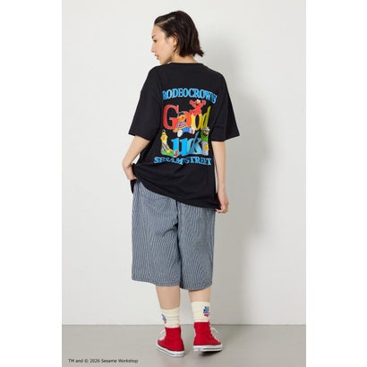 （UNISEX）(SESAMESTREET)GoodLuckTシャツ BLK｜詳細画像