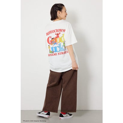 （UNISEX）(SESAMESTREET)GoodLuckTシャツ WHT｜詳細画像