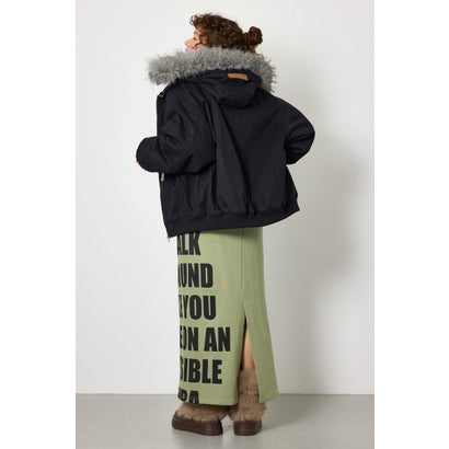 FUR HOODED ワークジャケット BLK｜詳細画像