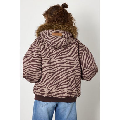 FUR HOODED ワークジャケット 柄BRN5｜詳細画像