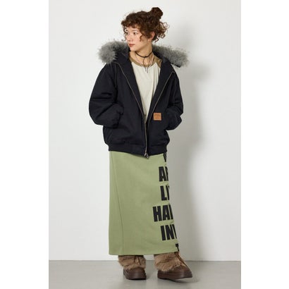 FUR HOODED ワークジャケット 柄BRN5｜詳細画像