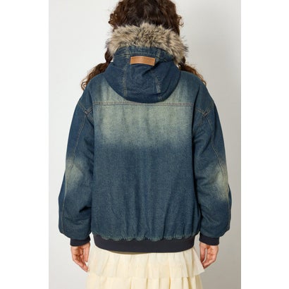 FUR HOODED ワークジャケット BLU｜詳細画像
