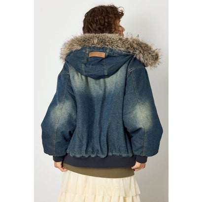 FUR HOODED ワークジャケット BLU｜詳細画像