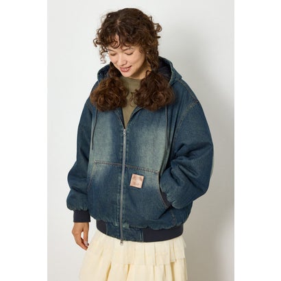 FUR HOODED ワークジャケット BLU｜詳細画像