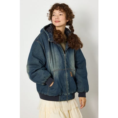 FUR HOODED ワークジャケット BLU｜詳細画像
