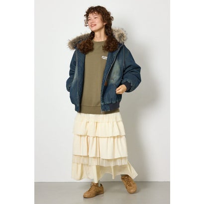 FUR HOODED ワークジャケット BLU｜詳細画像
