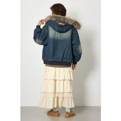 FUR HOODED ワークジャケット BLU｜詳細画像