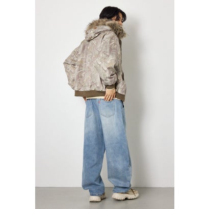 FUR HOODED ワークジャケット 柄BEG5｜詳細画像