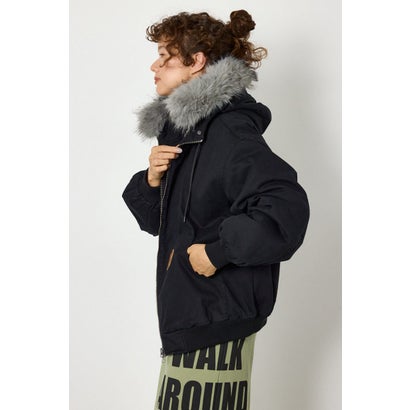 FUR HOODED ワークジャケット 柄BEG5｜詳細画像