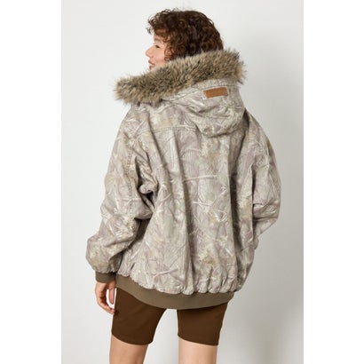 FUR HOODED ワークジャケット 柄BEG5｜詳細画像