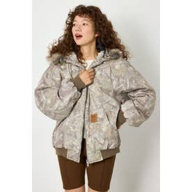 FUR HOODED ワークジャケット 柄BEG5