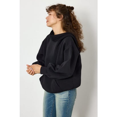 2WAYオフショルダーフーディー BLK｜詳細画像